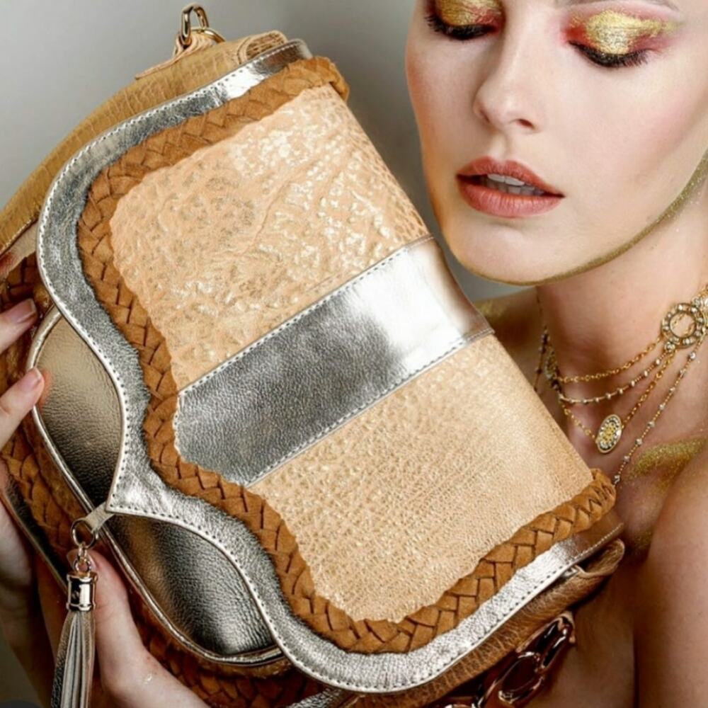 MAISON MARIKO bag Kasai Gold leather shoulder crossbody tassel luxury purse - Picture 11 of 11